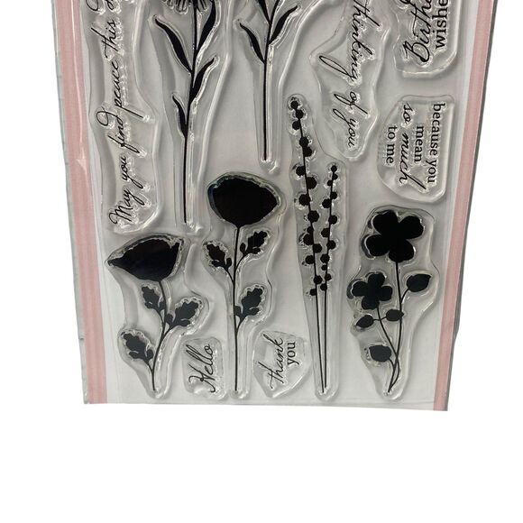 My Favorite Things Clear Stamps Set of 15 Peaceful Wildflowers Thinking Of You - Picture 3 of 5